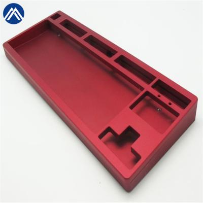 China Custom Anodized Aluminum Auto Keyboard Parts CNC Machining Anodize Aluminum Parts Case Plate Top Weight for sale