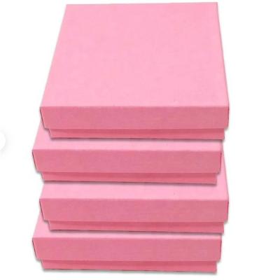 China Custom Wholesale Recyclable Pink Square Bracelet Jewelry Gift Box Luxury Jewelry Gift Box Packaging for sale