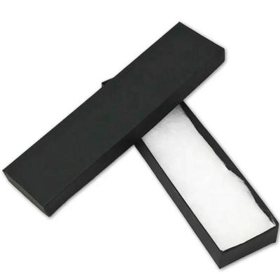 China Hot Selling Luxury Design Black Rectangle Necklace Cardboard Jewelry Gift Box Recyclable for sale