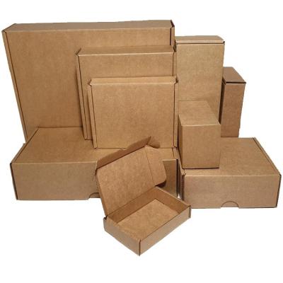 China High Quality Recyclable Recycled Materials Business Gift Packaging Custom Clothing Brown Logo Cardboard Shipping Box For for sale