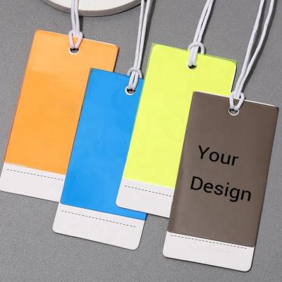 China High End PVC Transparent Soft Scratch-Off Apparel Label Wash Instruction Cards Fashion Custom Price Swing Label With String for sale