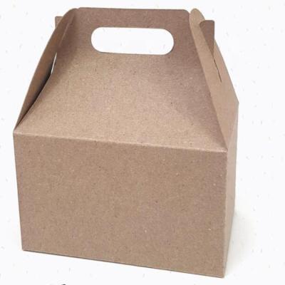 China Good Price Recyclable Candy Gift Boxes Plain Brown Paper Boxes Packaging With Handle for sale