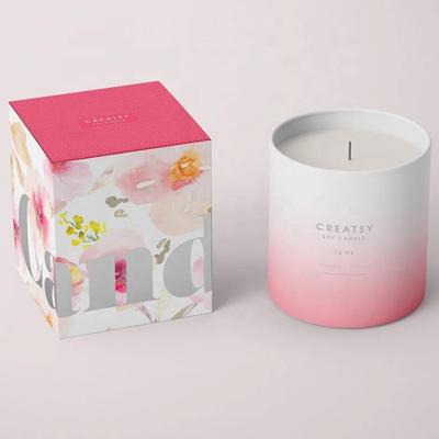 China Custom Colorful Printed Logo Candle Gift Box Paper Recyclable Boxes For Candles Luxury for sale