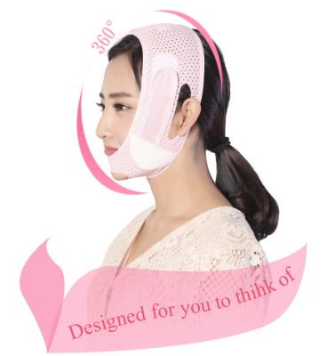 China Thin Face/Small V Face Tightening Cloth With Thin Band Chin Cheek Slim Band Face Lift Soft And Thin Face Up Anti Wrinkle Mask Strap Breathable for sale