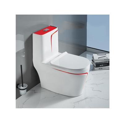 China Western European Ceramic Bidet Washdown Double-Flow One-Piece WC Rimless Toilet for sale