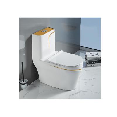 China Cheap Ceramic P-trap Double-flush Prices Rimless One Piece Toilet For Bathroom for sale