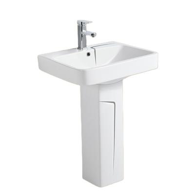 China Reasonable Price Modern Bathroom China Ceramic Pedestal Hand Wash Basin for sale