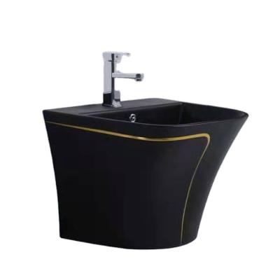 China Reasonable Price Modern Bathroom Ceramic Pedestal Hand Wall-Hung Wash Basin for sale