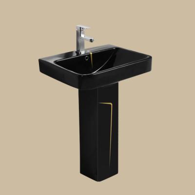 China Reasonable Price Modern Pedestal Modern Design Two Piece Hand Basin for sale