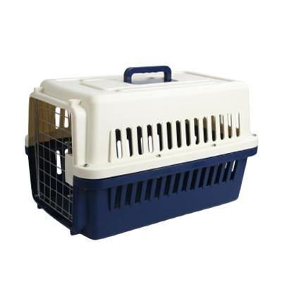 China Best Selling Breathable Small Dog Travel Carrier Animal Cage/Plastic Pet Carrier Small Flight With Wheels Dog Cages Metal Settlements for sale