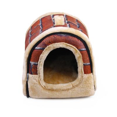 China China Wholesale Commercial Breathable Soft Plush Winter Comfortable Warm Covered Pets Bed for sale