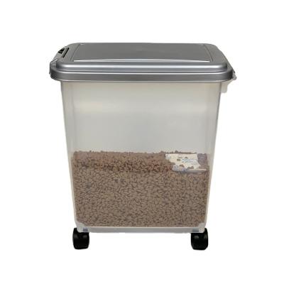 China Manufacturer S M Stocked Wholesale Plastic Dog Pet Food Storage Container for sale