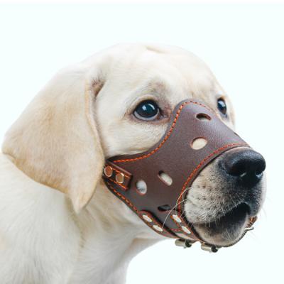 China Small Animals Pet Training Supplies Dog Product Prevent Biting PU Mouth Cover Basket Anti-bite Dog Muzzle for sale