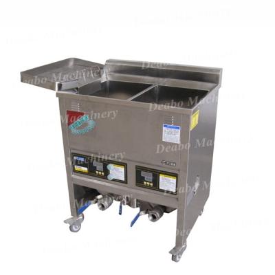 China Hotels Electric Double Tank Deep Fryer For Chicken, Fresh Chips, Pie With Drain Tap for sale