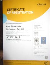 ISO9001 - Shenzhen Carolx Technology Co., Ltd.