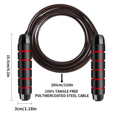 China Plastic Jump Rope With Adjustable Weight Grip Speed ​​Cable Skipping Rope Memory Foam Handles for sale