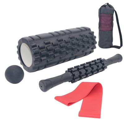 China Wholesale Message Fitness Equipment Yoga Vacuum Massage Foot Stick Face Ball Set Pilates Foam Roller Package Foam Roller 5 in 1 for sale