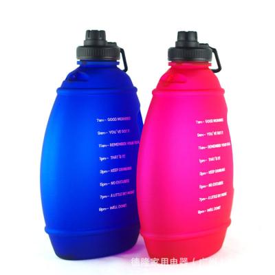 China Large 1 Gallon 128 Ounce 3.78l Bpa Free Motivational Leakproof Water Bottle With Straw Time Marker For Fitness Outdoor Sports for sale