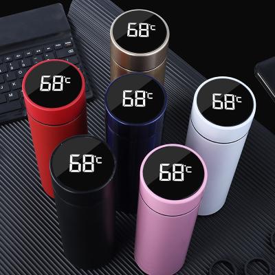 China New Cheap Viable Smart Fahrenheit Stainless Steel Water Bottle Temperature Display Sublimation Masks Tumbler Thermo Cups In Bulk for sale