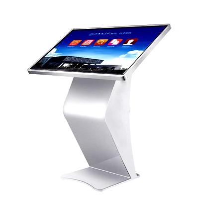 China Indoor 720p Timing With Tempered Glass Horizontal Position Led Advertising Machine Indoor Infrared Video Wall Display Touch Kiosk for sale