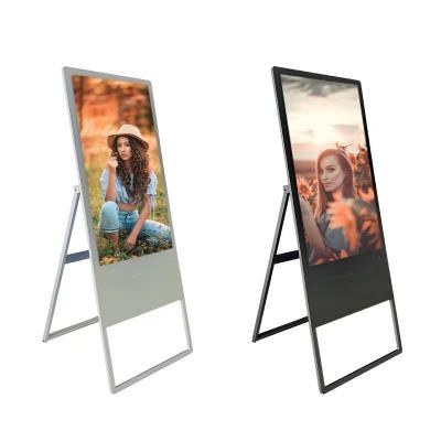 China 43 Inch Commercial Hd Indoor Vertical Advertising Machine Lcd Show Electronic Lcd Network Player Folding Water Machine for sale