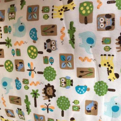 China Tear-resistant 100% cotton fabric printed cotton flannel pajamas fabric for baby bedding sets/blanket/home textile for sale