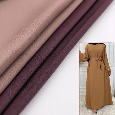 China Good Tear-Resistant Drape Nida Fabric Muslim Arab Jilbab Abaya Thobe Nada Fabric Kaftans Jilbab Wool Peach Abaya Fabric for sale