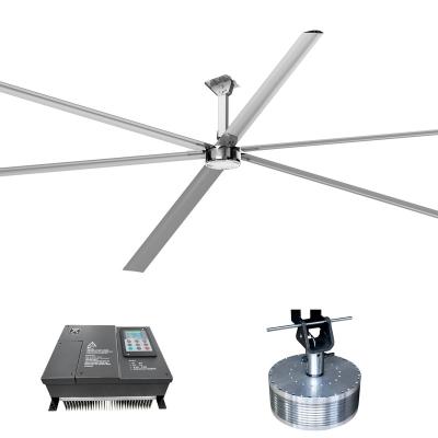 China Hotels giant gearless hvls fan with PMSM 220v/380v motor 1500W air cooling for sale