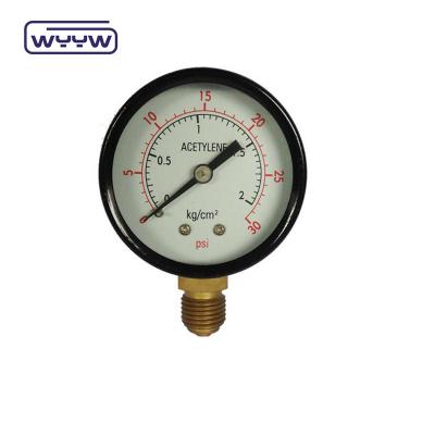 China Black Steel Economy Pressure Gauge Dural Scale 50mm Air Pressure Gauge Meter for sale