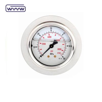 China China custom OEM stainless steel hydraulic oil safe gauge pressure gauge,oil pressure gauge, air differential pressure gauge for sale