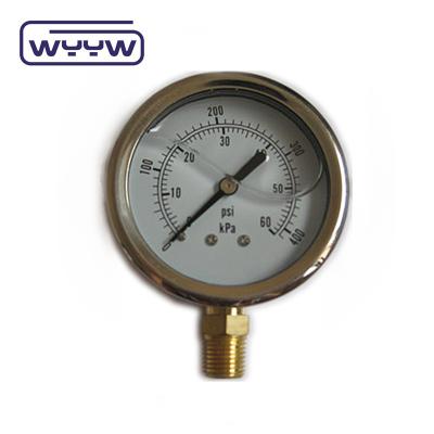 China China custom OEM stainless steel hydraulic oil safe gauge pressure gauge,oil pressure gage,mini air differential pressure gauge for sale