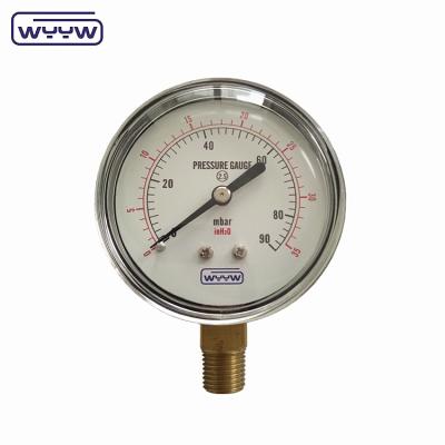 China 63mm kpa 90mbar low pressure meter for sale