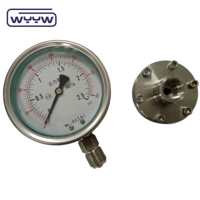 China all stainless steel diaphragm seal pressure gauge manometer for sale