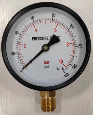 China Economy Pressure Gauge Bourdon Tube 16 Bar Psi Gas Water Manometer for sale