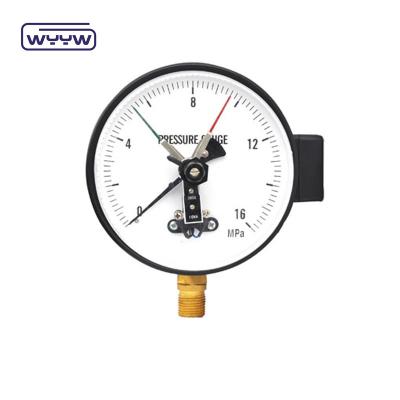 China Electric Contact Pressure Gauge 100mm 380V Back Steel Case Manometer AC for sale