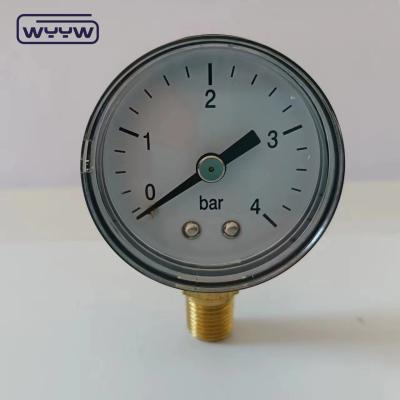 China High Accuracy Steel Case Water Pressure Test Gauge Back Mount for sale