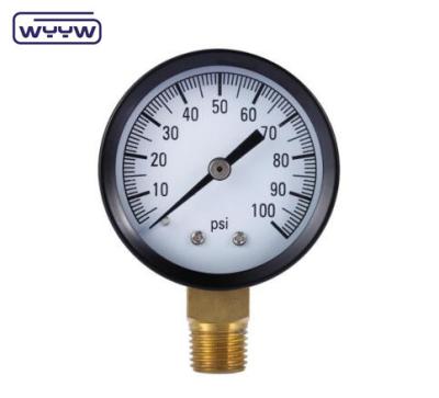 China Bottom Mount Economy Pressure Gauge With NPT BSP Connection For Air And Water for sale