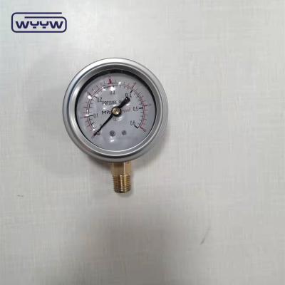 China Customized Stainless Steel Manometer Bourdon Pressure Gauge Brass Thread for sale