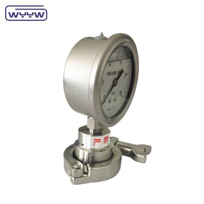 China 2.5 Inches Diaphragm Pressure Gauge with Bottom Connection and NPT Thread for sale