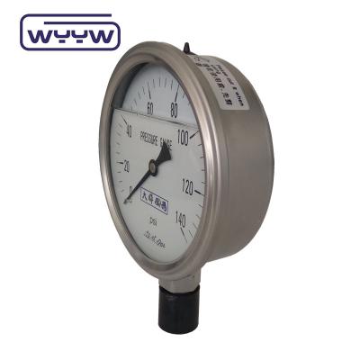 China 100mm Industrial Liquid Filled Pressure Gauge with Acrylic Window and Easy Installation for sale