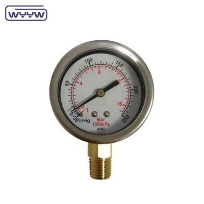 China Bottom Or Axial digital vacuum pressure gauge ±2.5% Of Full Scale Mount Accuracy for sale