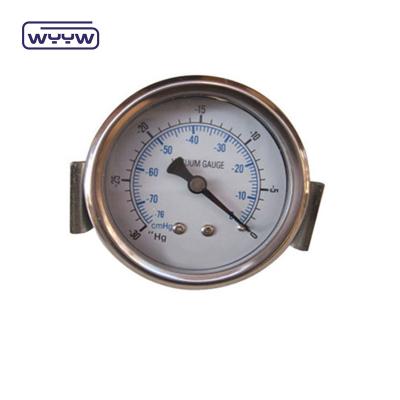 China 2.5 Inches 4 Inches Dial Size Vacuum Pressure Gauge With Oil Brass Or Stainless Steel Wetted Parts for sale