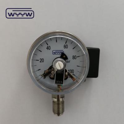 China 63mm Industrial Pressure Measurement Electric Contact Pressure Gauge With 2.5% Precision for sale