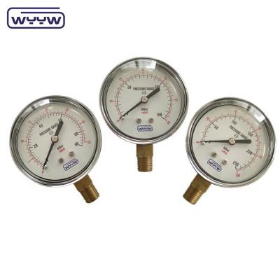 China Aluminum Black Pointer Bellows Pressure Manometer for Accurate Pressure Readings in Industrial Settings for sale