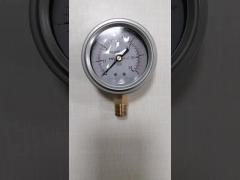 2.5“ Double Scale Pressure Gauge Manometer Back Mount Glycerine Bar Oil Pressure Gauge