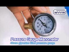 hydraulic industrial pressure gauge manometer 60mm for glycerin