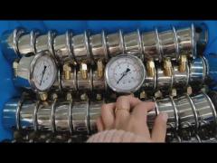 Stainless Steel  63mm Radial Connection Glycerine Oil Filled 600bar Hydraulic Pressure Gauge