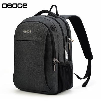 China With USB OSOCE S25 Vintage Men's Custom Wholesale Extra Large Capacity Waterproof Oxford Laptop Backpack With USB Charging Port for sale