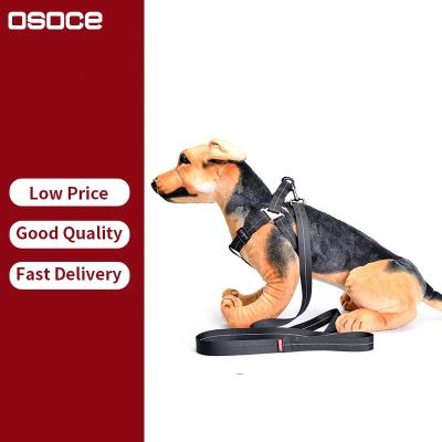 China OSOCE C13 Padded Nylon Padded Large Small Tactical Durable Custom Universal Adjustable Thoughtful Dog Harness Set With Dog Leash for sale