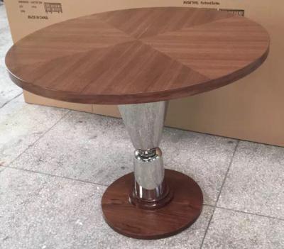 China wood top metal base Dining table /activity table for hotel furniture/casegoods DN-0019 for sale